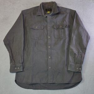 Cabela's Heavy Duty Gray Casual Button Down Shirt